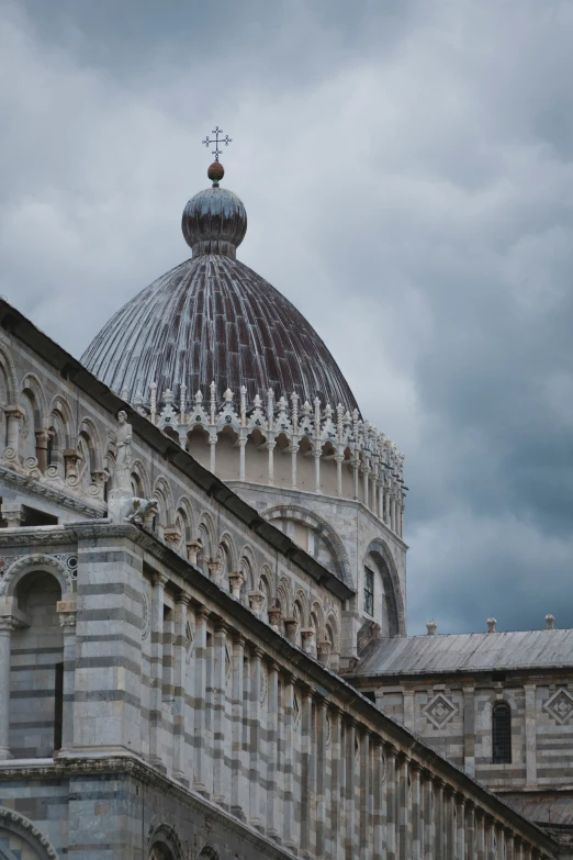 the dome of a building with a pointed roof