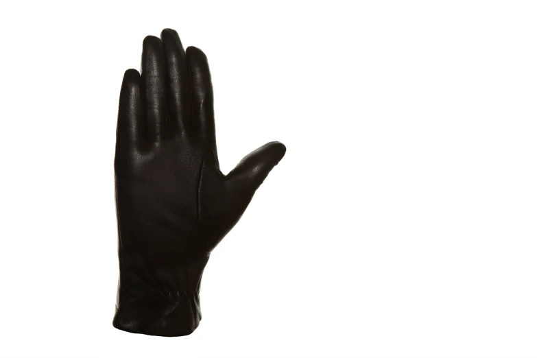 a black glove on a white background