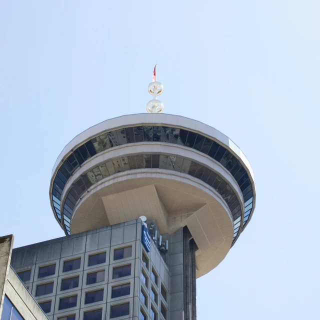 the top of a building in a big city