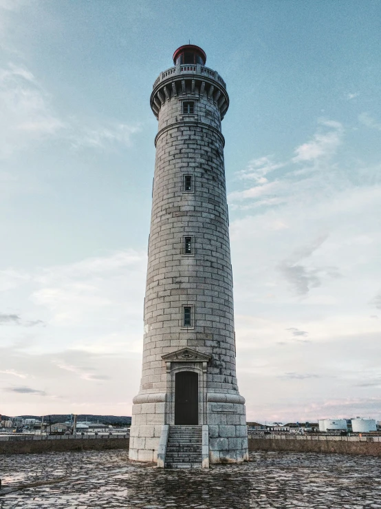 the old light house sits on the ground