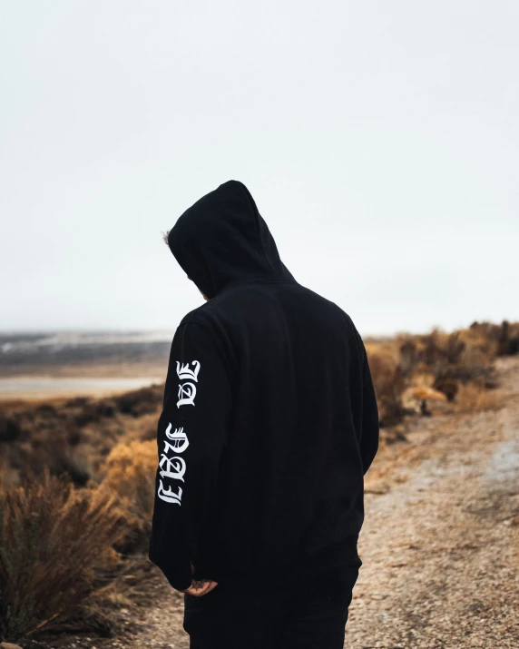 a hooded jacket with the word life is good written in large letters, back and shoulder