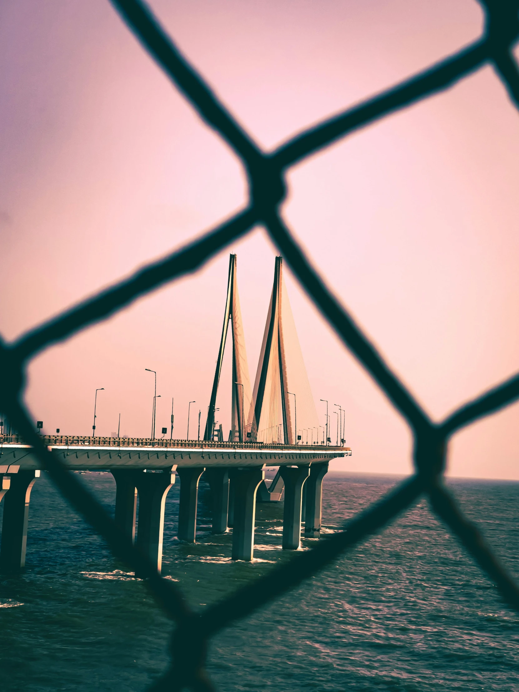 this is an image of the bridge seen from behind