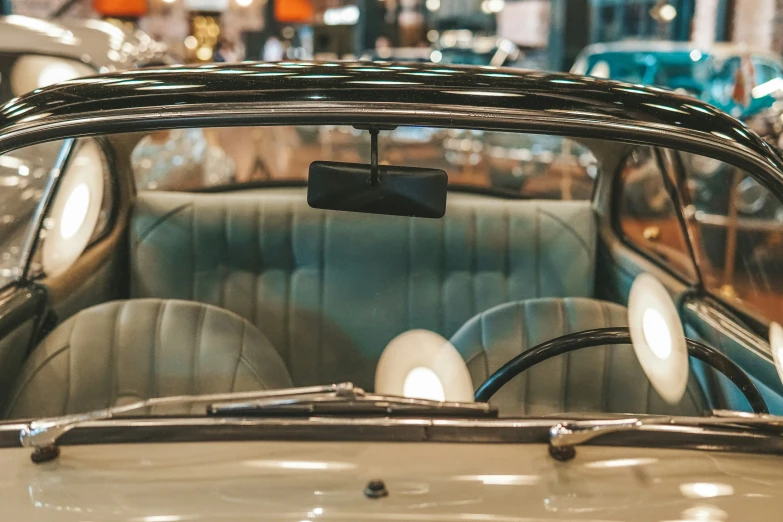 a car is parked in an auto show