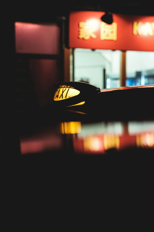 the reflection on a table outside a restaurant