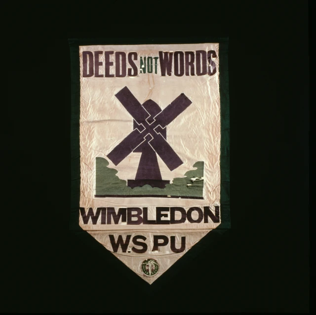 an old flag of the wm wimbledonn w's pu