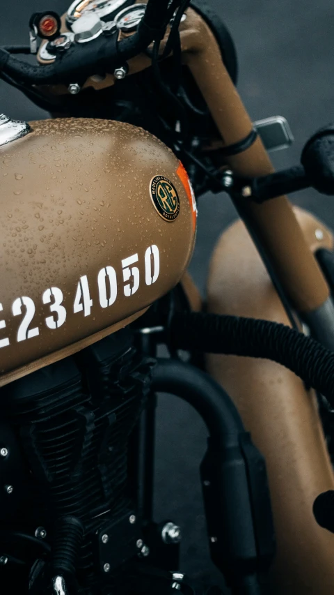 the front seat of an old style motorcycle