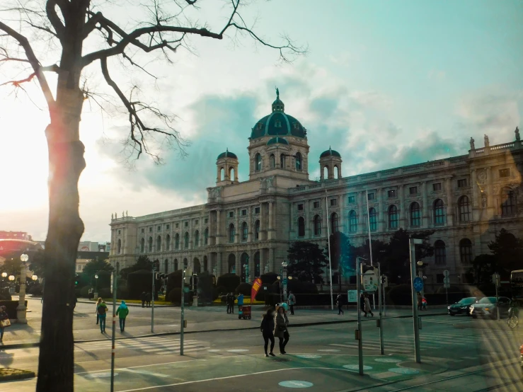 people walk on the street of an outside city