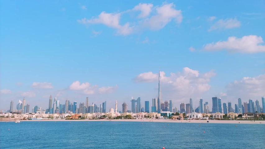 a big city view of the city across from the ocean