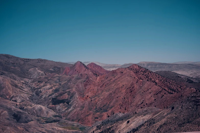 a large mountain range on a clear day