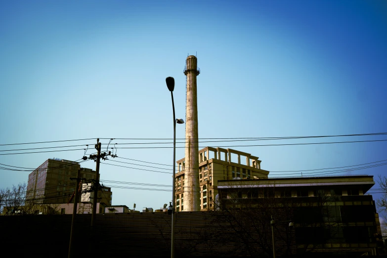 view from the outside of an industrial building