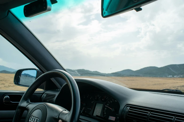 a view from inside the dashboard of a vehicle