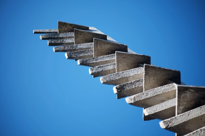 some stairs going up and down into the air