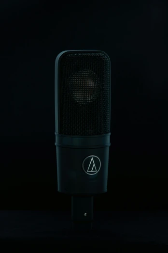 the side view of a black vocal microphone