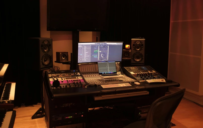 an image of an electronic mixing room