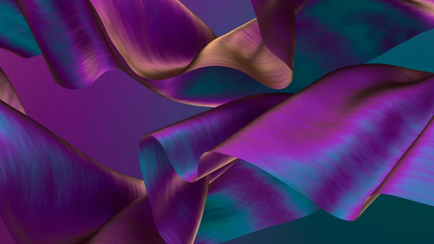 purple and blue waves flow in a background