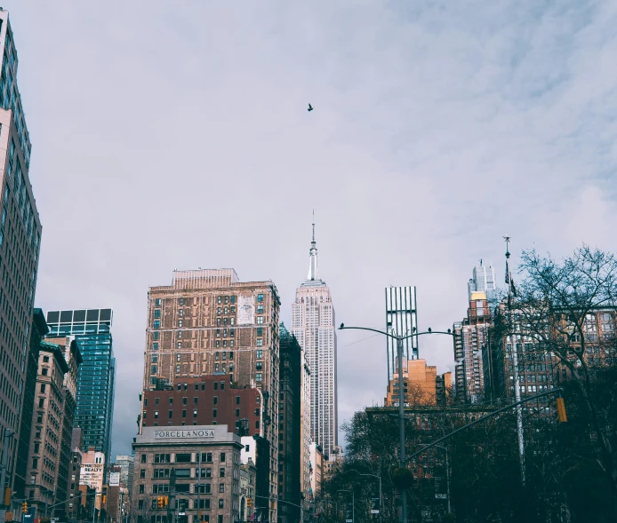 a cityscape with tall buildings and skyscrs in the distance