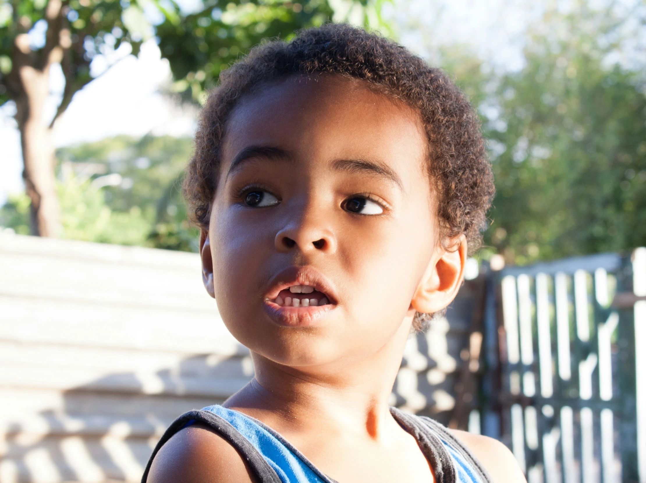 an image of a child making a silly face