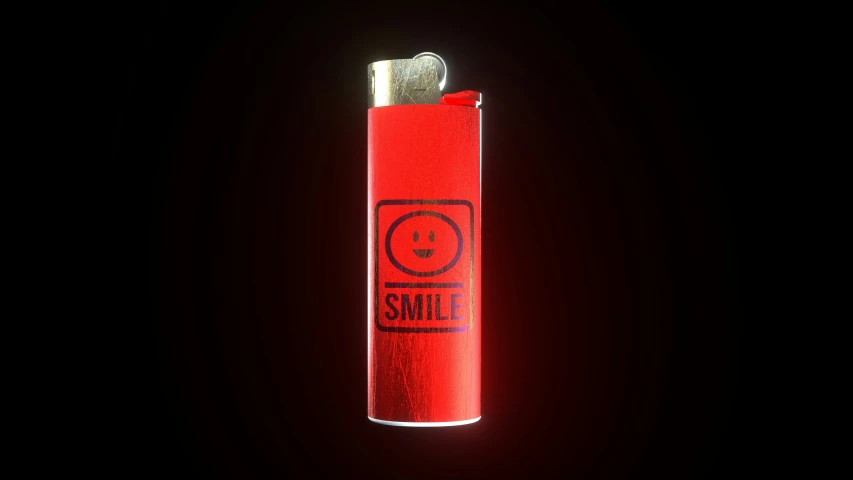 an opened lighter on a dark background