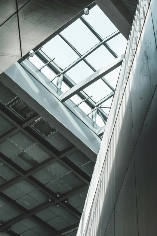 a building has the skylight up above