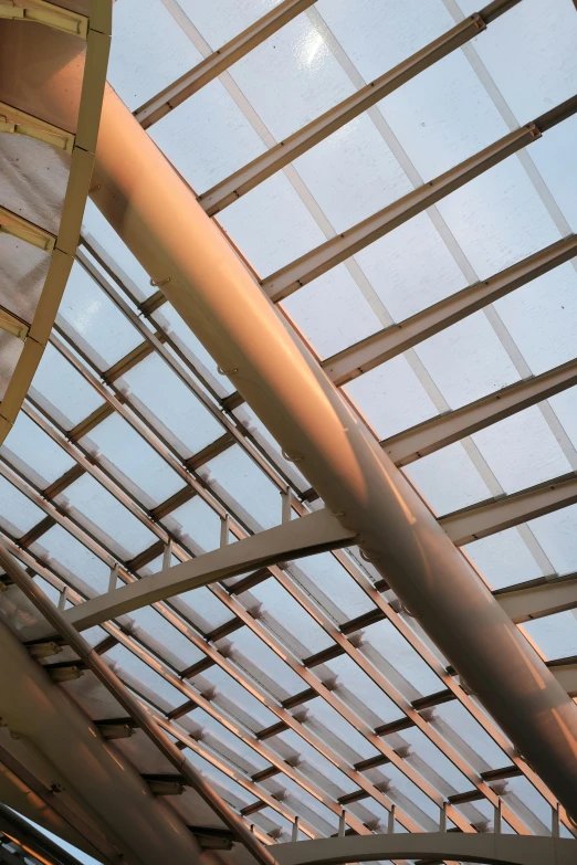 the inside of a building showing multiple different kinds of pipes