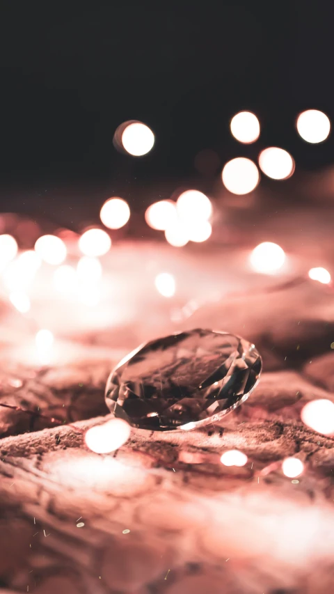 a stone with drops of water on it