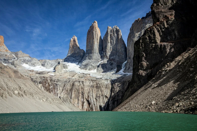 mountains rising above the water of a lake