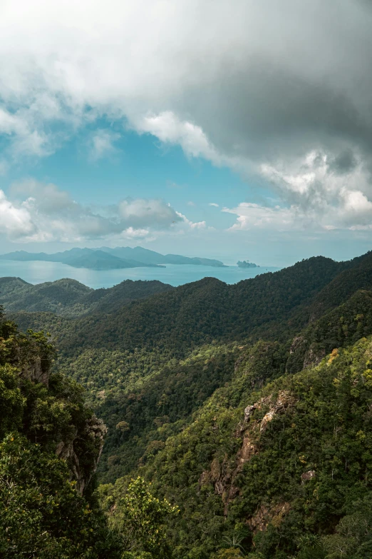 the sky is very cloudy in the mountains