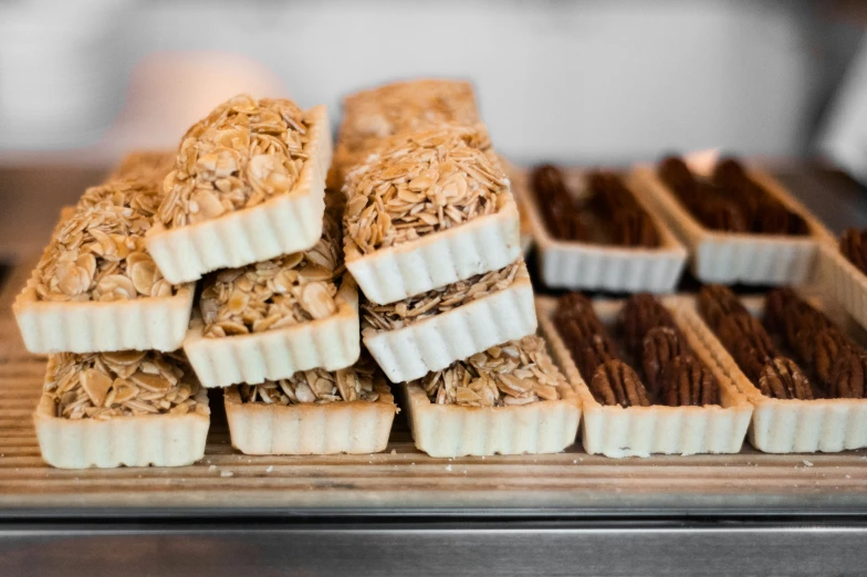 a group of six bars with some white fillings