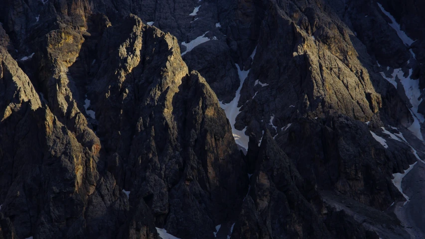 mountains in the evening, seen from a helicopter