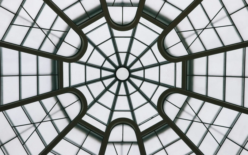 some big glass windows inside a building