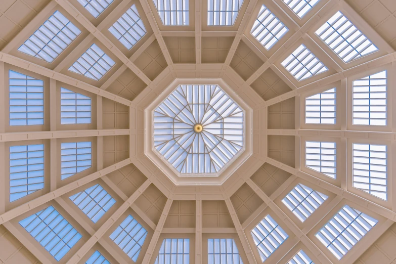 the high angle view of an elegant ceiling
