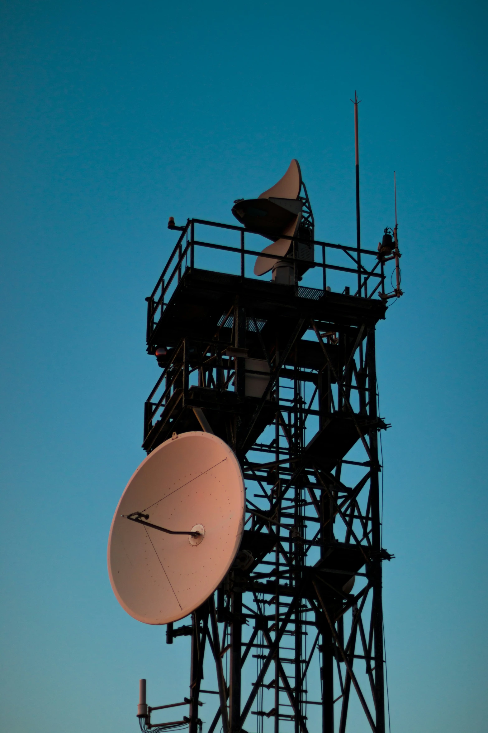 a close up s of a tv tower