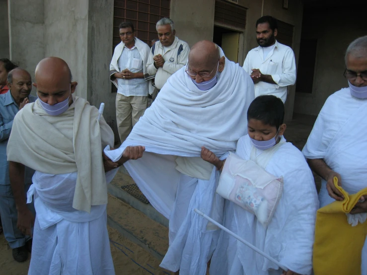 a man performing a ritual on a 