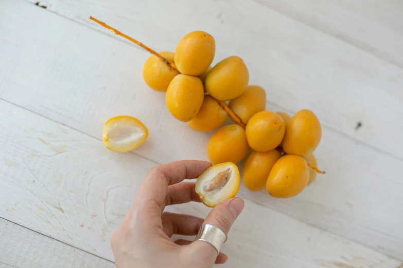 a person putting the peel on a lemon