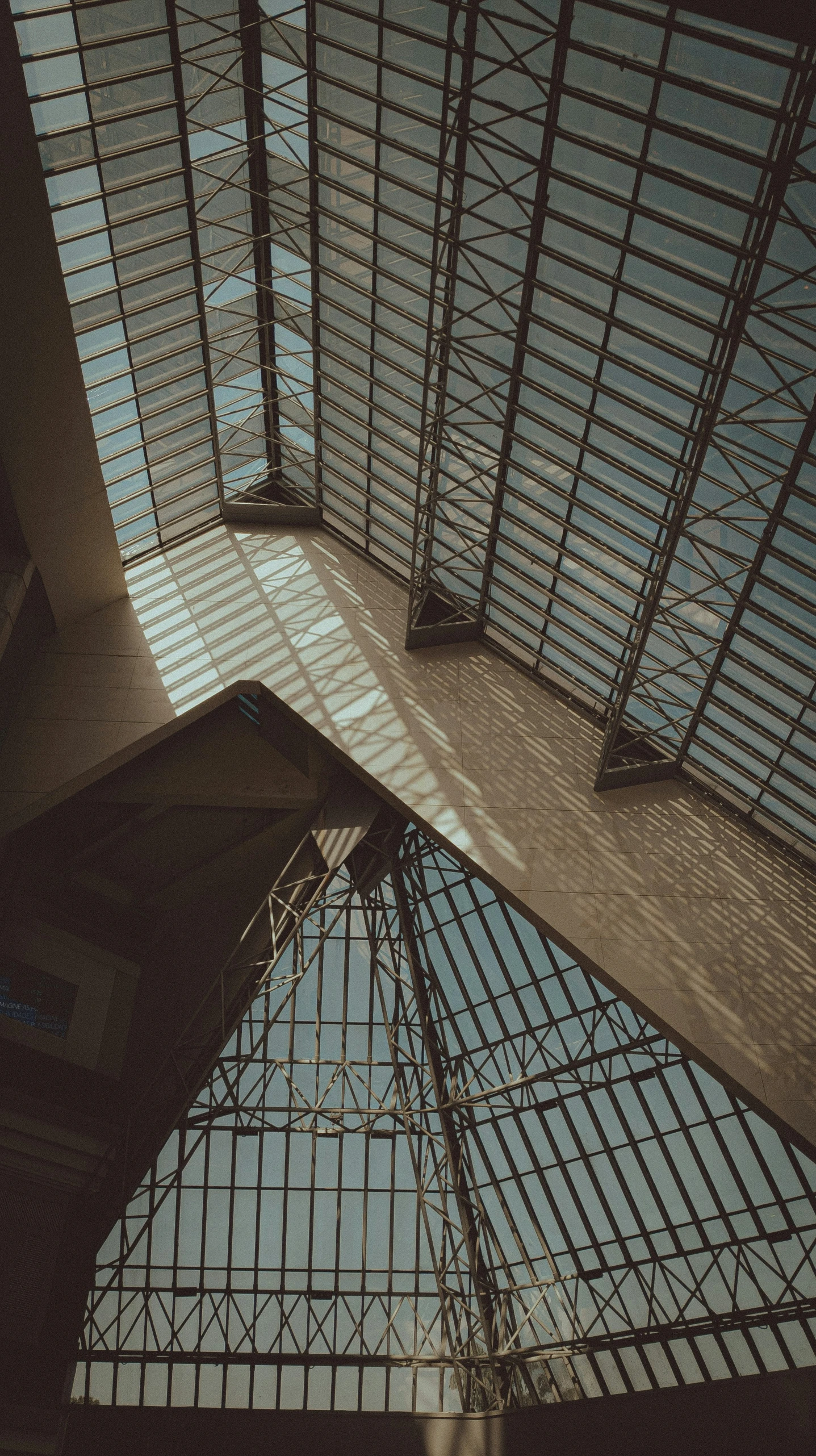 an image of looking up at the ceiling