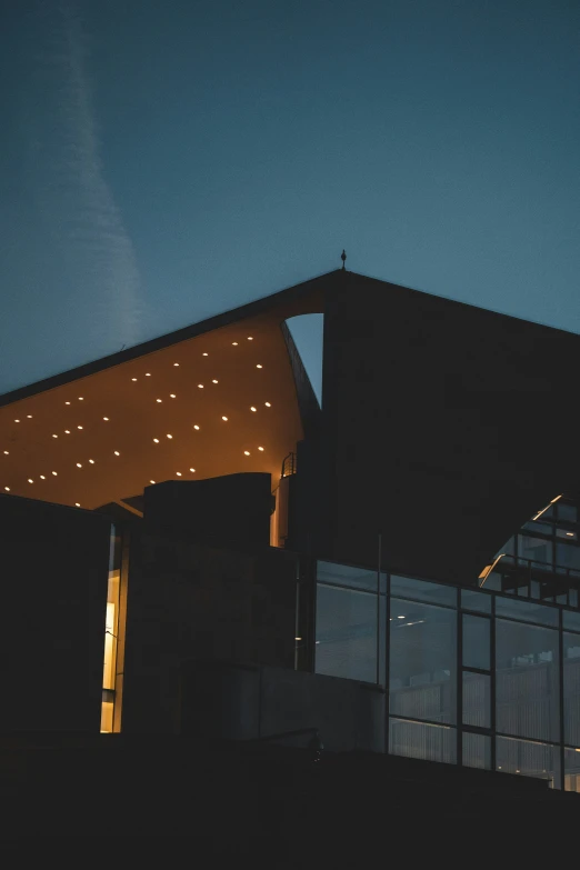 this is an image of a night view of a building