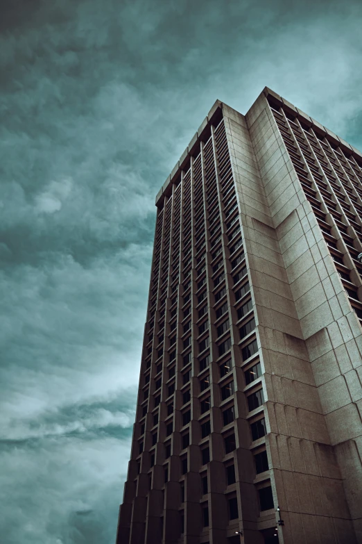 a building made out of blocks in the sky