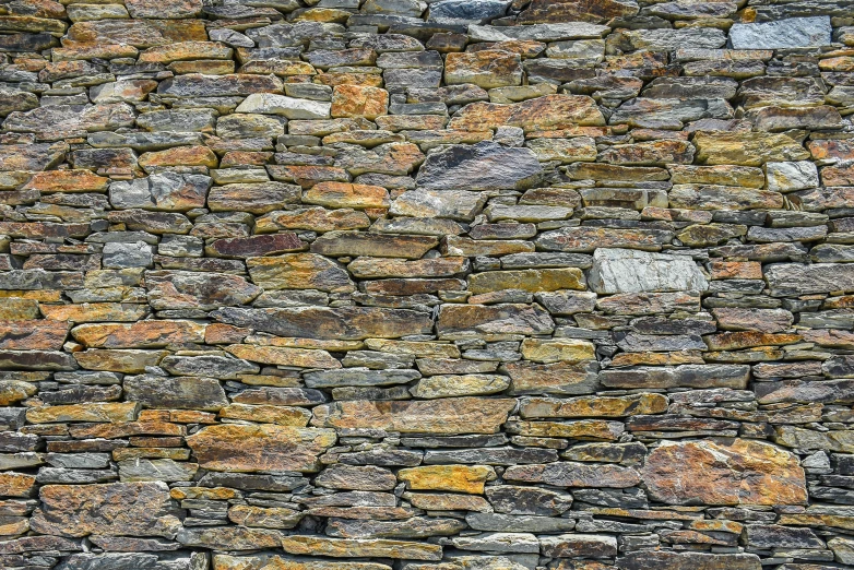 a wall made of rocks in an old building