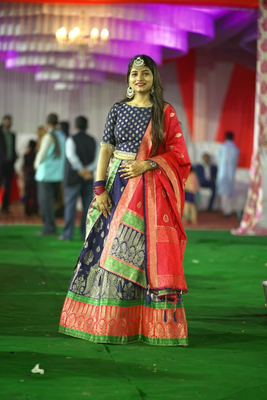 a beautiful young woman in a traditional indian sari