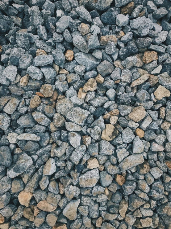 the surface of a large pile of grey rocks