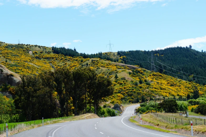 a street that has a winding mountain road