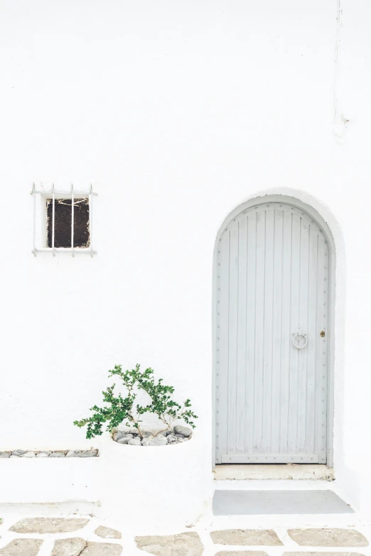 a door on the side of a building