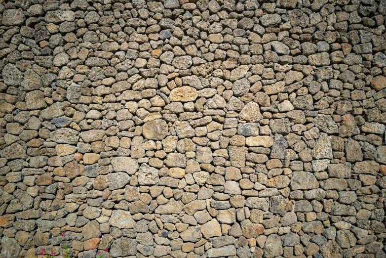 large, rough textured stone that appears to have sprouted out of it