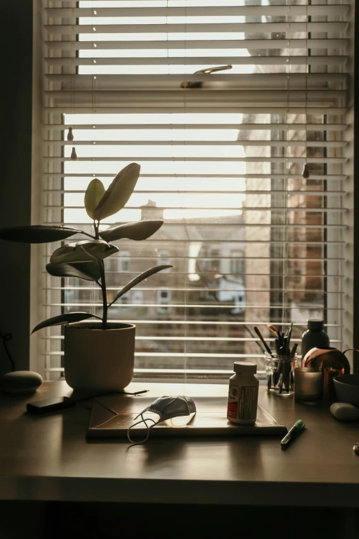 a picture of a window with blinds behind it