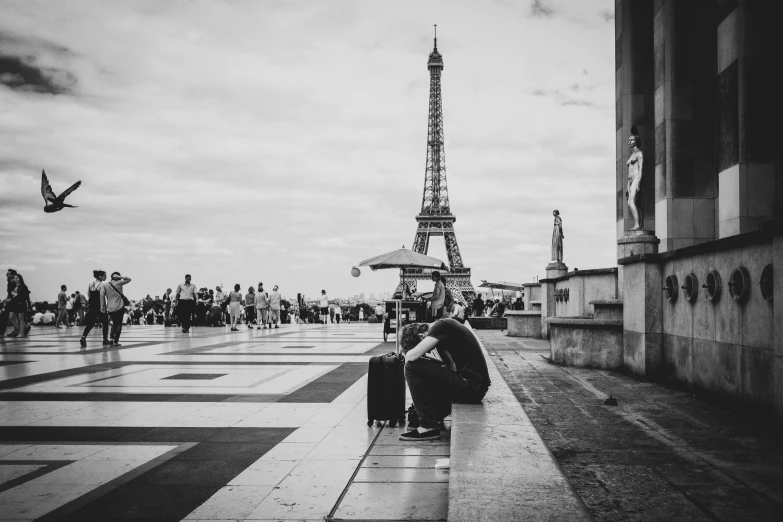 the eiffel tower towering over the city of paris