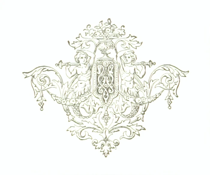 a drawing of a crest on a white background