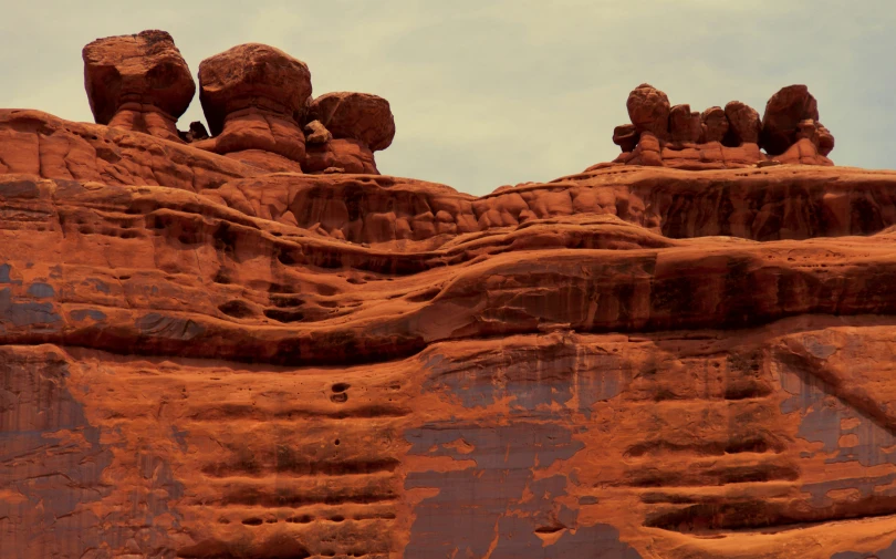 a rock formation with some rocks in it