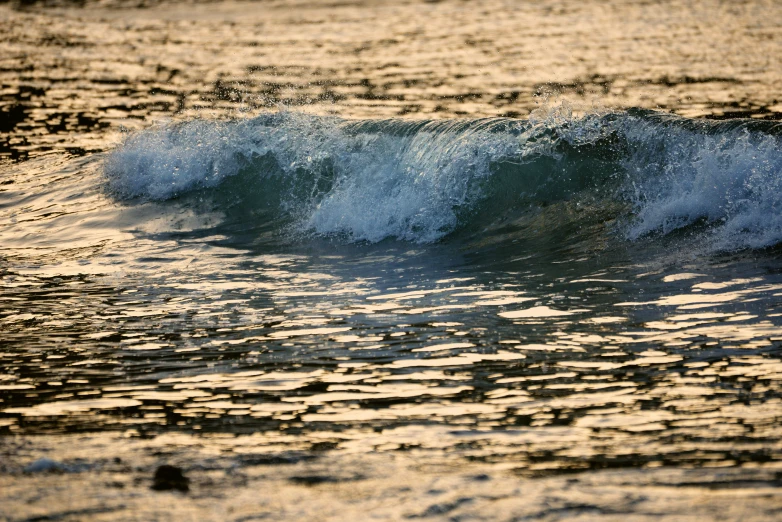 a person surfing waves at the ocean in sunlight