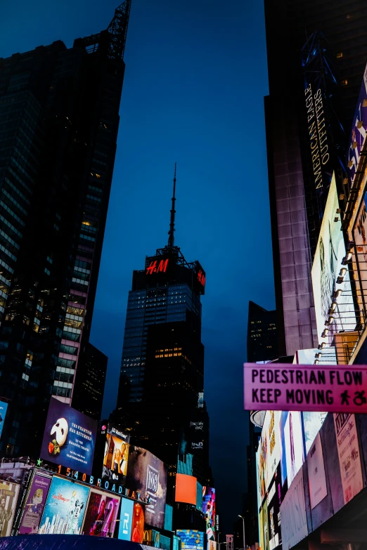 this is a po of the times square at night