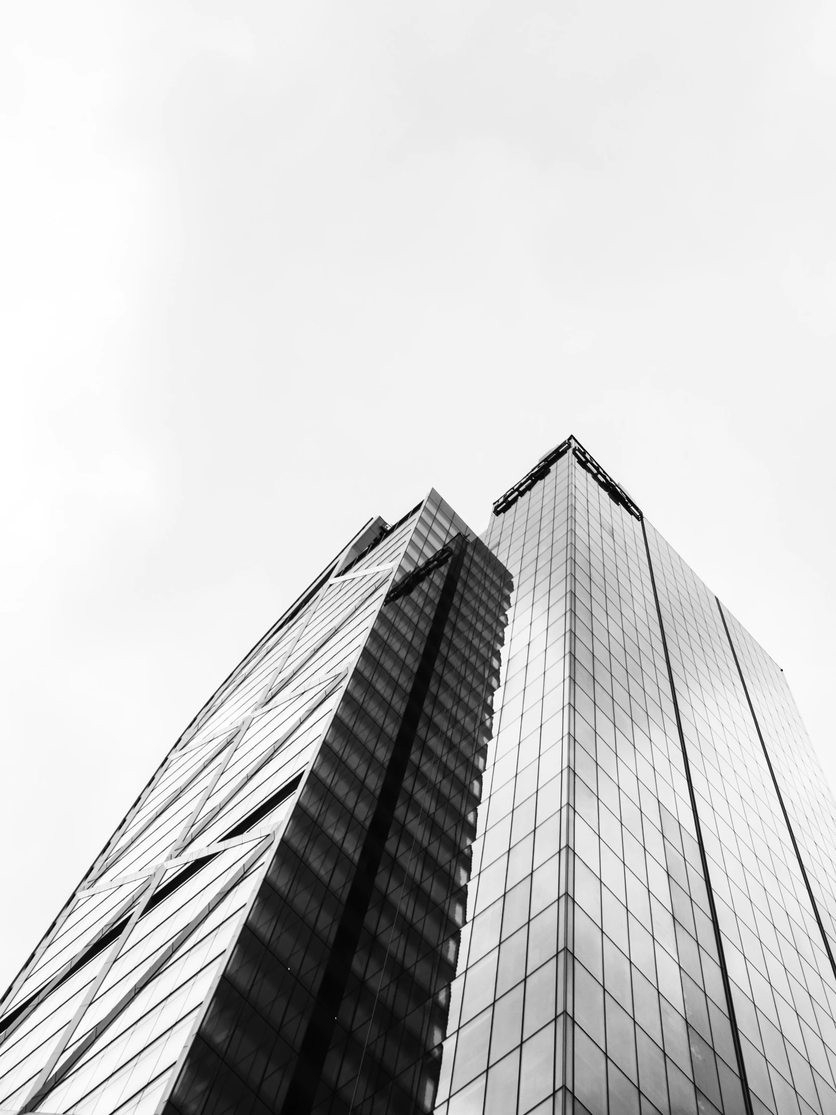 a building is standing high on a cloudy day